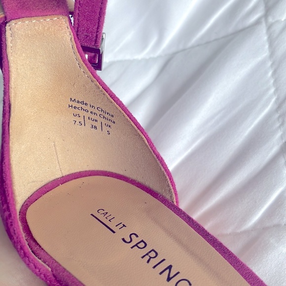 Pink/purple block heel sandals - Picture 3 of 4